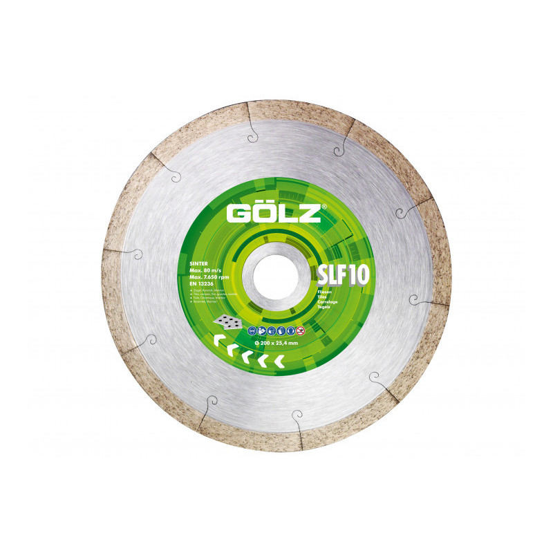 GOLZ SLF10 - DISQUE DIAMANT - COUPE A SEC - POUR MEULEUSE DIAM 115/125/180/230 - 3PC