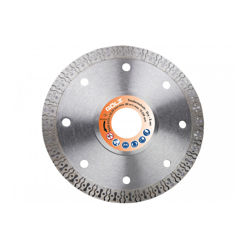 GOLZ SG20 - DISQUE DIAMANT - COUPE A SEC - POUR MEULEUSE DIAM 125/230 - 2PC