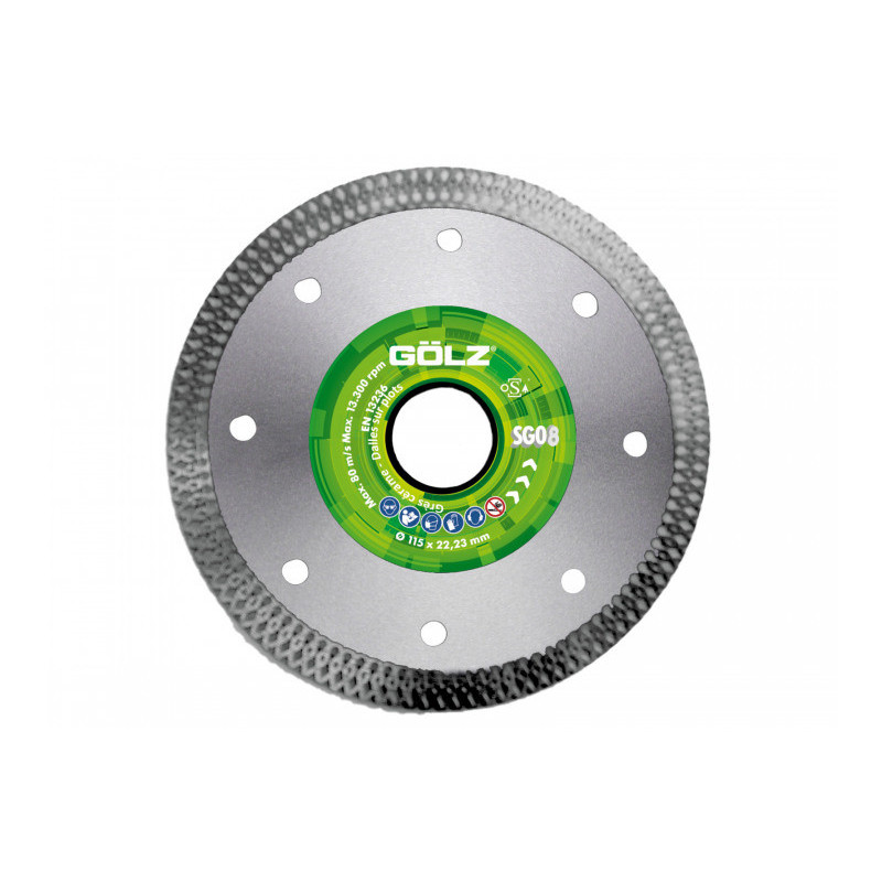 GOLZ SG08 - DISQUE DIAMANT - COUPE A SEC - POUR MEULEUSE DIAM 115/125/230 - 2PC