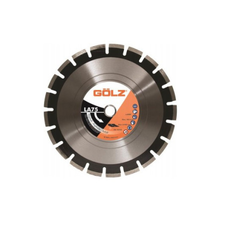 GOLZ LA75 - DISQUE DIAMANT ASPHALTE PREMIUM - COUPE A SEC - POUR MEULEUSE DIAM 125/230 - 2PC