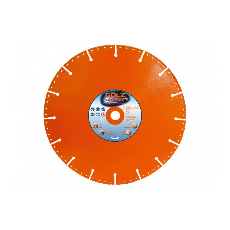 GOLZ - DISQUE STARDUST PREMIUM ACIER - COUPE A SEC - POUR MEULEUSE DIAM 230