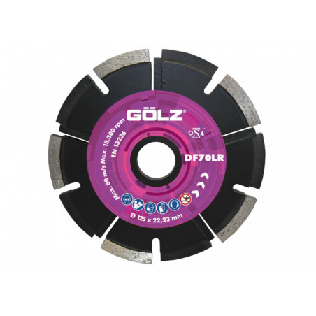 GOLZ DF70LR - DISQUE A DEJOINTOYER DIAMANT- POUR MEULEUSE DIAM 125