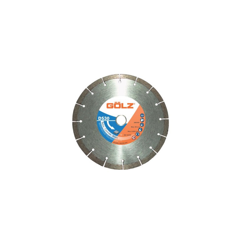 GOLZ DS30 - DISQUE DIAMANT UNIVERSEL  - COUPE A SEC - POUR MEULEUSE DIAM 115/125/150/180/230 - 5PC
