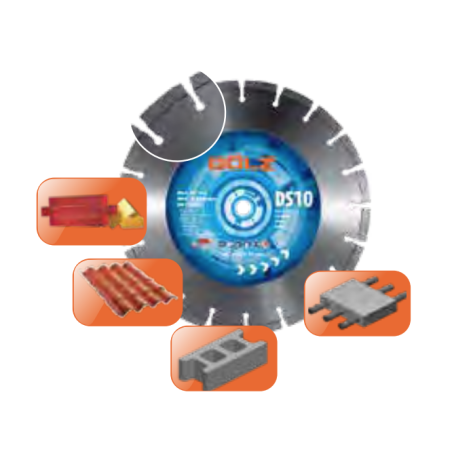 GOLZ DS10 - DISQUE DIAMANT UNIVERSEL BASIC  - COUPE A SEC - POUR MEULEUSE DIAM 115/125/230 - 10PC