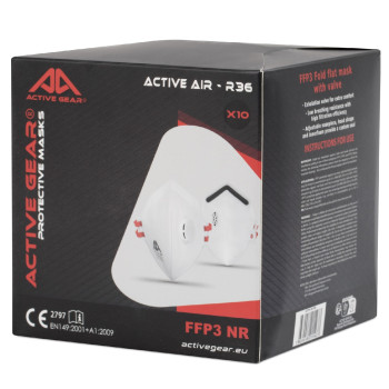 ACTIVE GEAR - MASQUE RESPIRATOIRE JETABLE FFP3 ACTIVE AIR R36 - 240/480PC