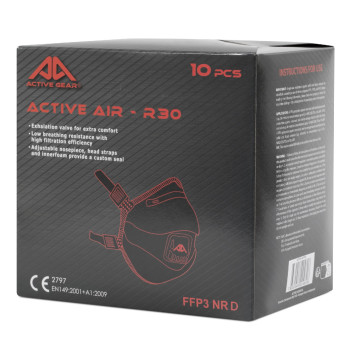 ACTIVE GEAR - MASQUE RESPIRATOIRE JETABLE FFP3 ACTIVE AIR R30 - 120/240PC