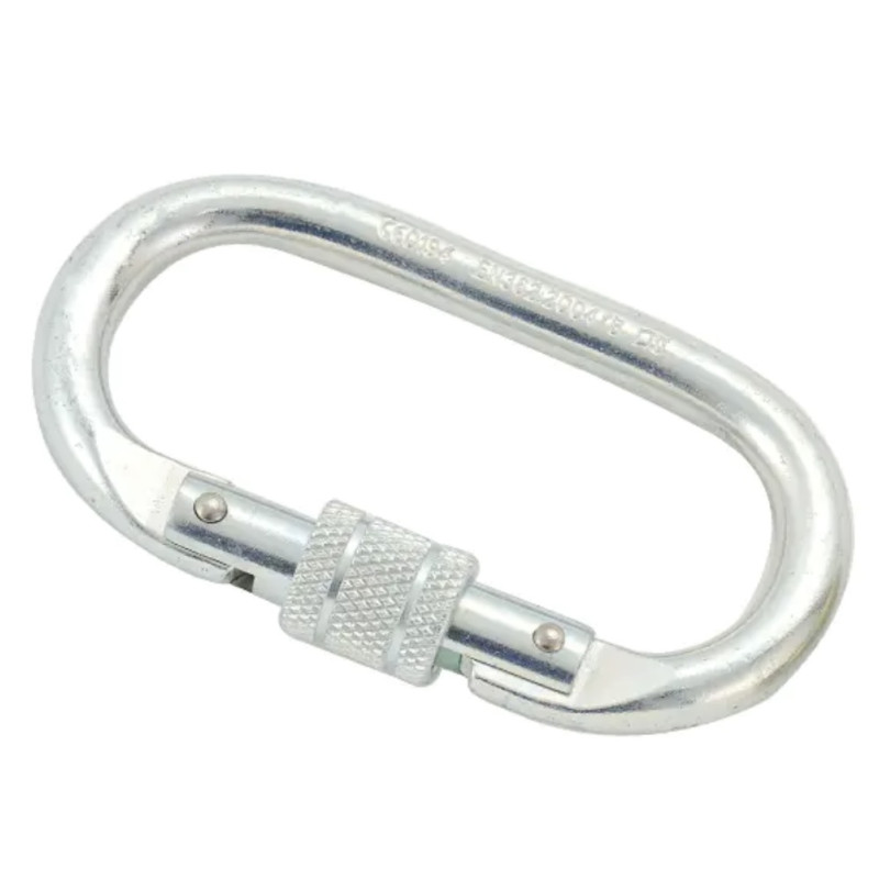 ACTIVE GEAR - MOUSQUETON A VERROUILLAGE A VIS EN ACIER 25KN ACTIVE FA800 - 100PC