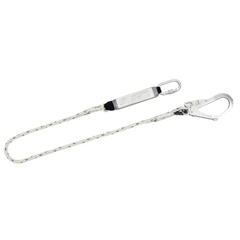 ACTIVE GEAR - CORDE SIMPLE 1,8M + CROCHET + MOUSQUETON + ABSORBEUR DE CHOC FA850 - 10PC