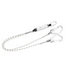 ACTIVE GEAR - CORDE DOUBLE AME 1,8M + 2 CROCHETS + MOUSQUETON + ABSORBEUR DE CHOC FA855 - 10PC