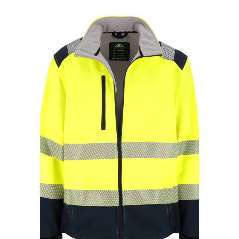 ACTIVE GEAR - VESTE SOFTSHELL STELLAR HV YELLOW/NAVY - 20 PIECES