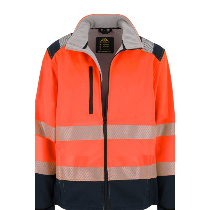 ACTIVE GEAR - VESTE SOFTSHELL STELLAR HV ORANGE/NAVY - 20 PIECES