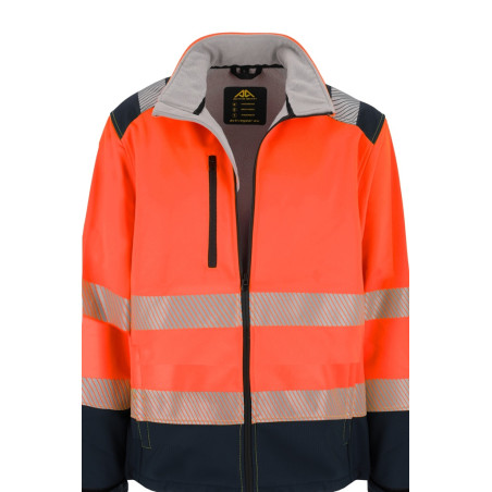 ACTIVE GEAR - VESTE SOFTSHELL STELLAR HV ORANGE/NAVY - 20 PIECES