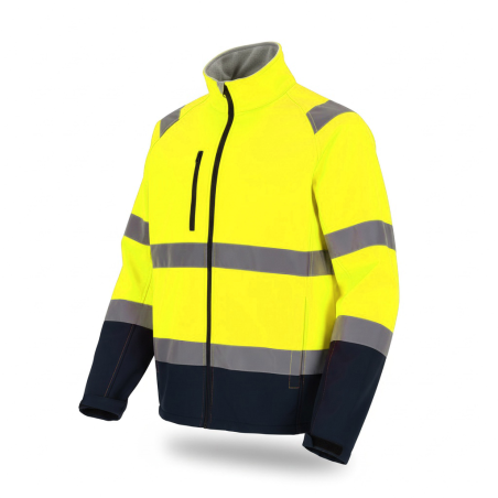 ACTIVE GEAR - VESTE SOFTSHELL COMET HV YELLOW/NAVY - 20 PIECES