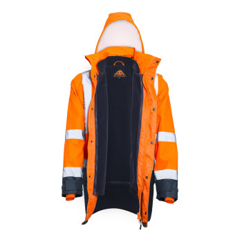 ACTIVE GEAR - PARKA REFLECT HV 5IN1 ORANGE/NAVY - 10 PIECES