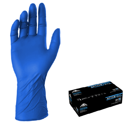 ACTIVE GEAR - GANT LATEX HAUT RISQUE 13.5G SANS POUDRE - DEXT 1650 - 10 BOITES
