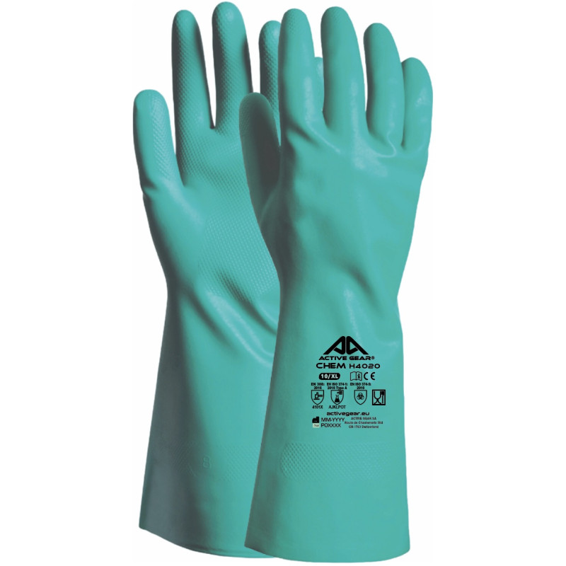 ACTIVE GEAR - GANT NITRILE VERT - ACTIVE CHEM H4020 - 120 PIECES