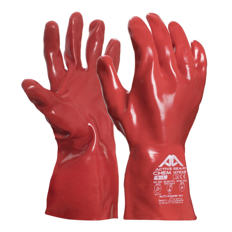 ACTIVE GEAR - GANT INTERLOCK COTON / PVC 27CM - ACTIVE CHEM H7220 - 144 PIECES
