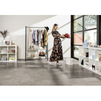 GERFLOR - DALLE PVC A CLIQUER AVEC SOUS COUCHE INTEGREE 730 X 399 MM RIGID CREATION 40 - BLOOM UNI TAUPE