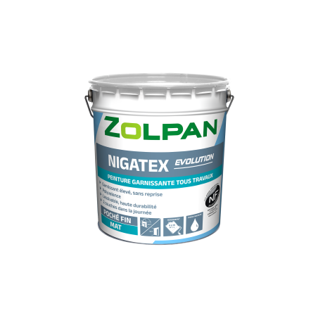 ZOLPAN - PEINTURE ACRYLIQUE GARNISSANTE MAT - NIGATEX EVOLUTION MAT