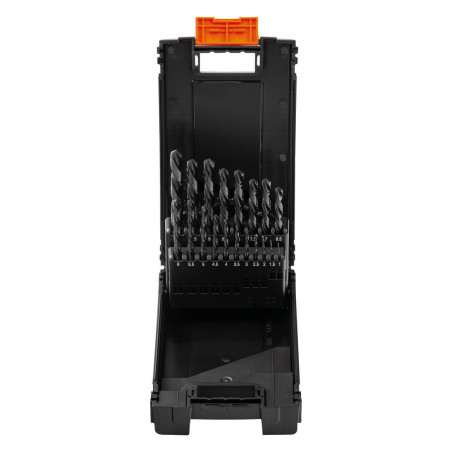 PROJAHN - COFFRET METALLIQUE DE FORETS A GAUCHE DIN 338 HSS TYPE N DIAM 1-10MM PAR 0,5MM - 19PCS