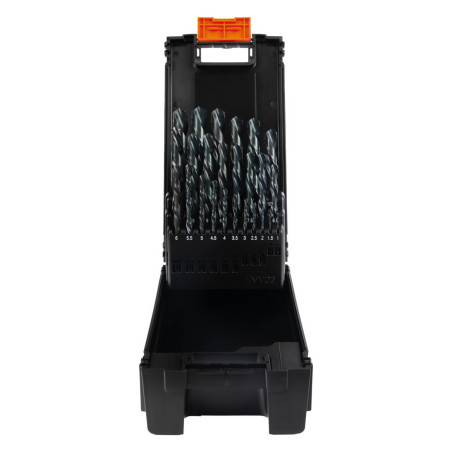 PROJAHN - COFFRET METALLIQUE DE FORETS A GAUCHE DIN 338 HSS TYPE N DIAM 1-13MM PAR 0,5MM - 25PCS