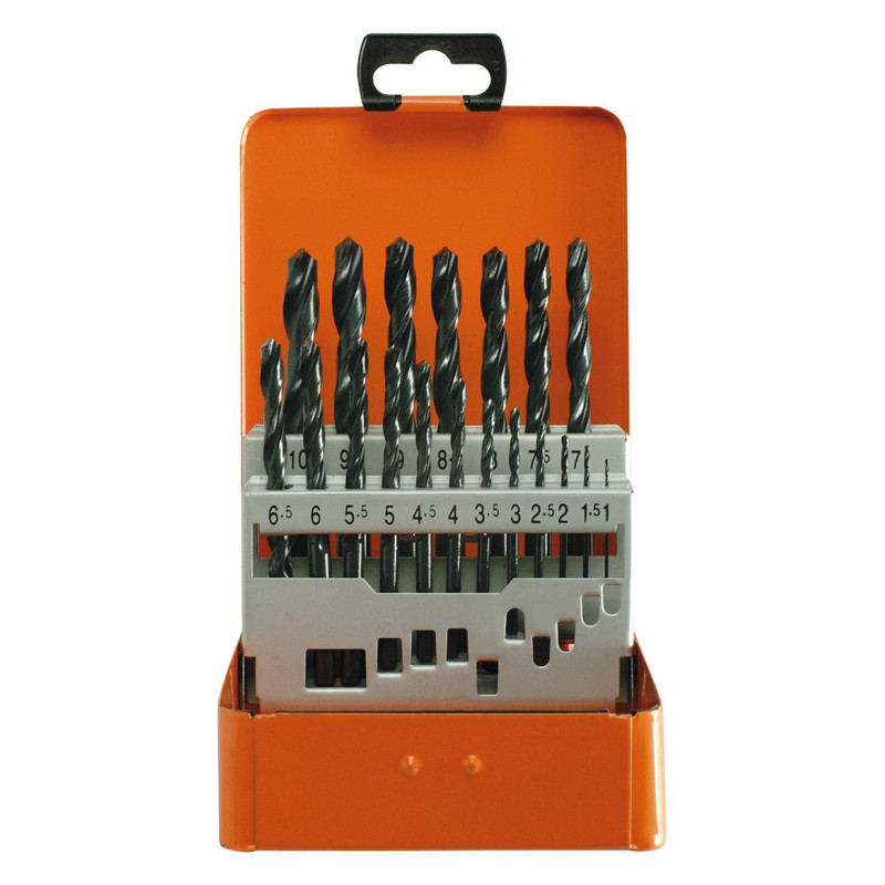 PROJAHN - COFFRET METALLIQUE DE FORETS DIN 338 HSS BASIC DIAM 1-10MM PAR 0,5MM -19PCS