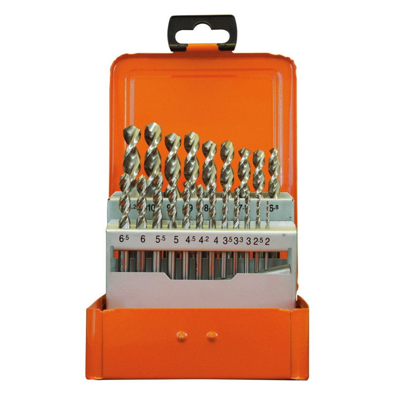 PROJAHN - COFFRET METALLIQUE DE FORETS EXTRA COURTS HSS - CO 5% DIN 1897 DIAM 2-10,2 MM PAR 0,5MM - 21PCS