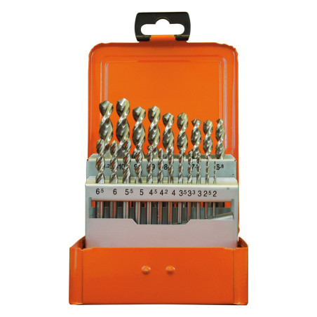 PROJAHN - COFFRET METALLIQUE DE FORETS EXTRA COURTS HSS - CO 5% DIN 1897 DIAM 2-10,2 MM PAR 0,5MM - 21PCS
