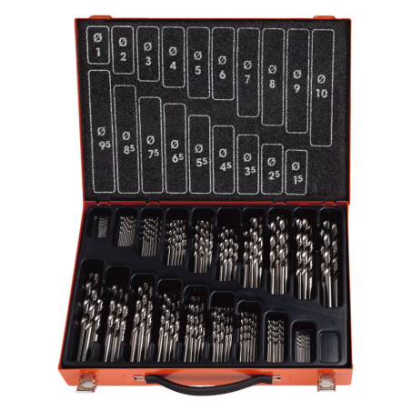 PROJAHN - MAGASIN DE FORETS ECO DIN 338 HSS - CO 5% - DIAM 1-10MM - 170PCS