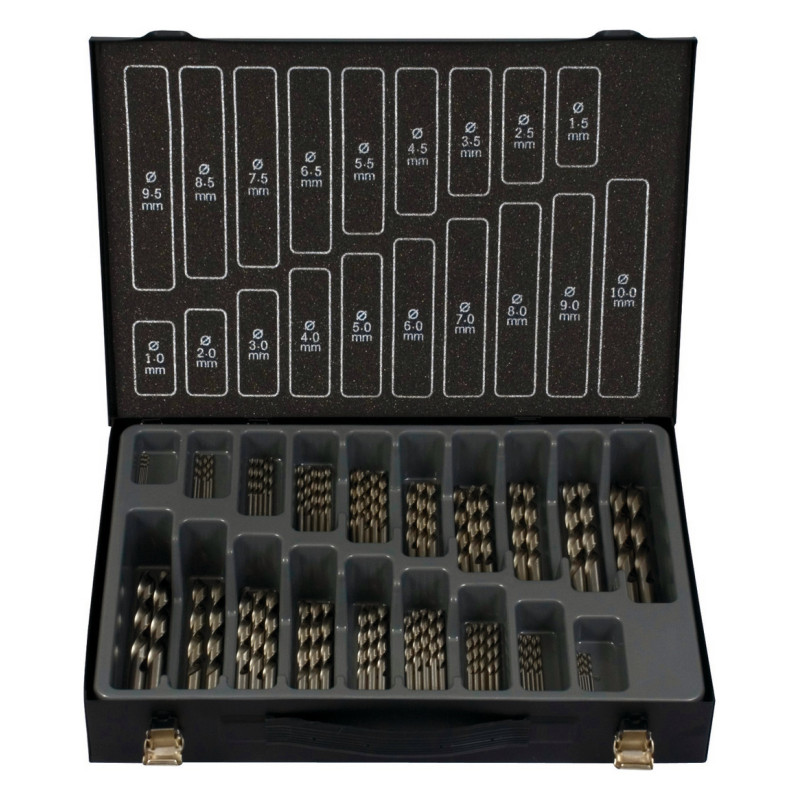 PROJAHN - MAGASIN DE FORETS DIN 338 HSS REVETU TIN TYPE N ECO - DIAM 1-10MM  - 170PCS