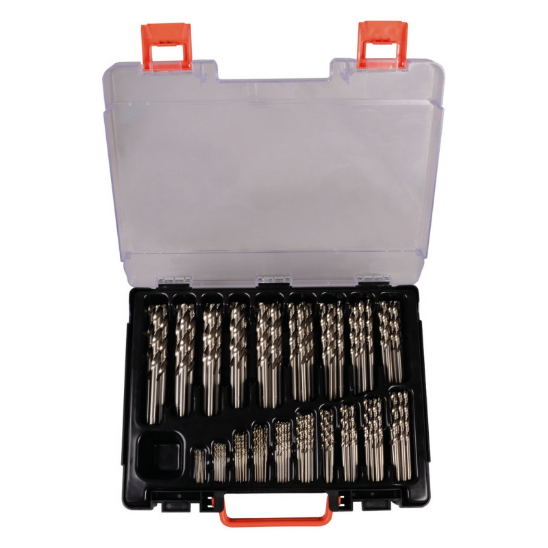 PROJAHN - MAGASIN PLASTIQUE DE FORETS EMMANCHEMENT CYLINDRIQUE DIN 338 HSS G TYPE N ECO - DIAM 1-10MM ABS - 170PCS