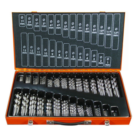 PROJAHN - MAGASIN METALLIQUE DE FORETS EMMANCHEMENT CYLINDRIQUE DIN 338 HSS G TYPE N ECO - DIAM 1-10MM  - 220PCS