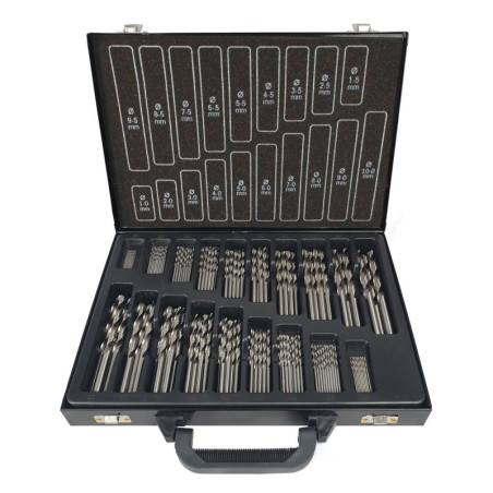 PROJAHN - MAGASIN  DE FORETS EMMANCHEMENT CYLINDRIQUE DIN 338 HSS G TYPE N BASIC - DIAM 1-10MM  - 170PCS
