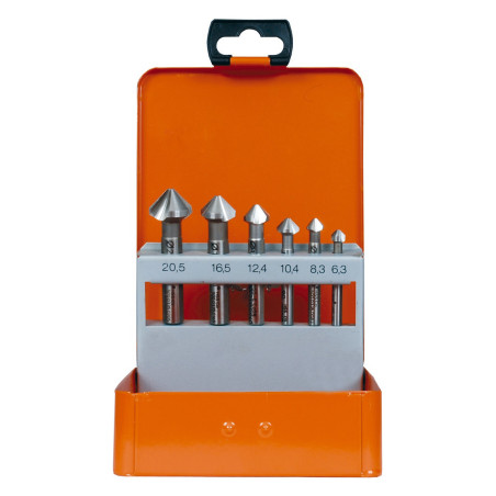 PROJAHN - COFFRET DE FRAISES A NOYER 90° HSS - CO 5% DIAM 6,3 - 20,5 MM - 6PCS
